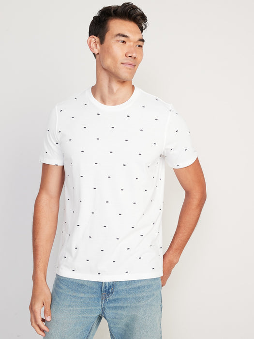 Soft-Washed Printed Crew-Neck T-Shirt for Men