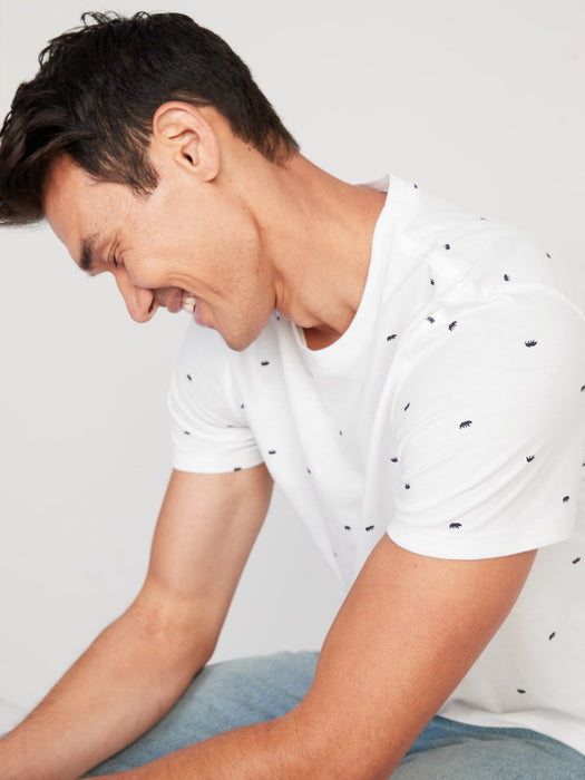 Soft-Washed Printed Crew-Neck T-Shirt for Men