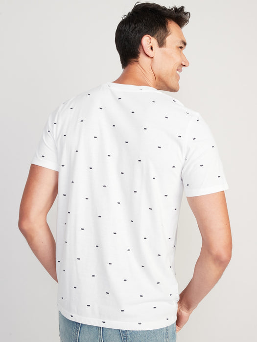 Soft-Washed Printed Crew-Neck T-Shirt for Men