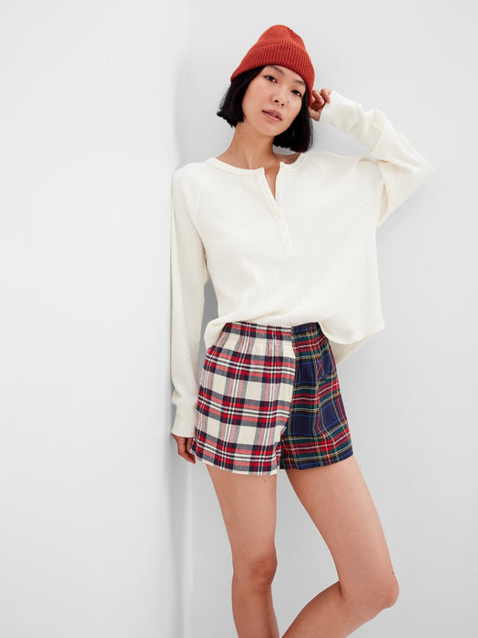 Flannel PJ Shorts