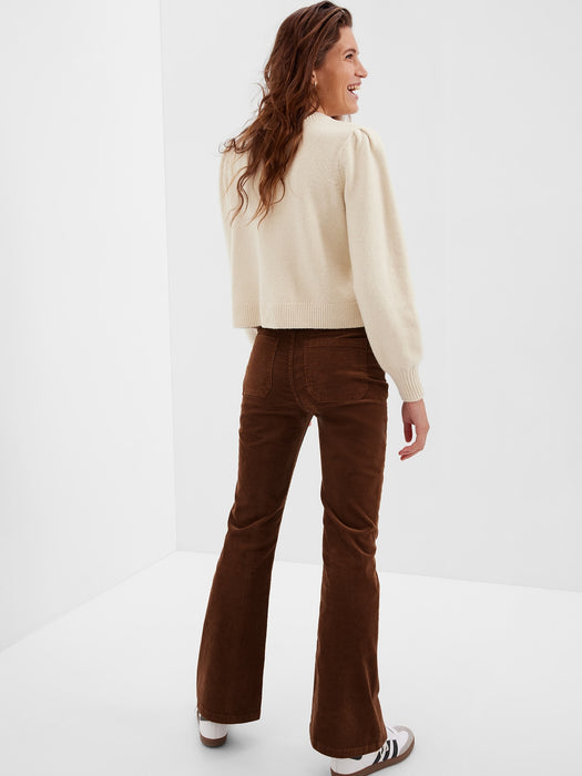 High Rise Corduroy '70s Flare Jeans with Washwell