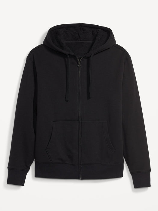 Cozy Sherpa-Lined Zip Hoodie for Men