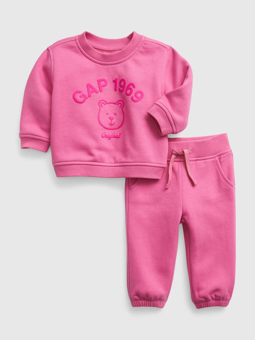 babyGap 1969 Logo Sweat Set - phlox pink