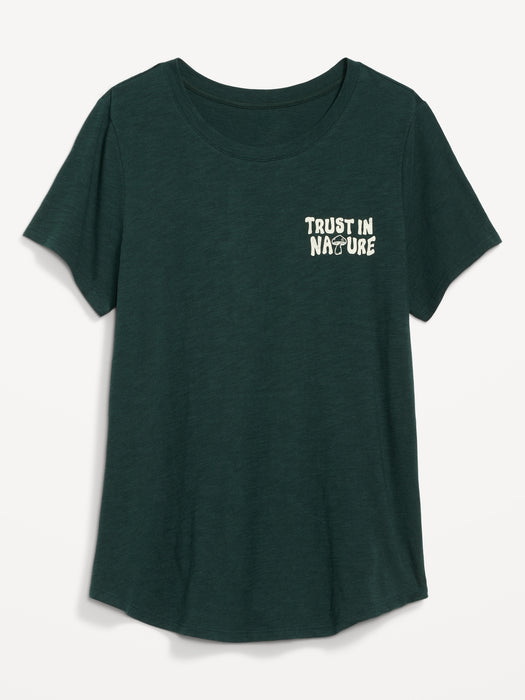 EveryWear Slub-Knit Holiday Graphic T-Shirt for Women