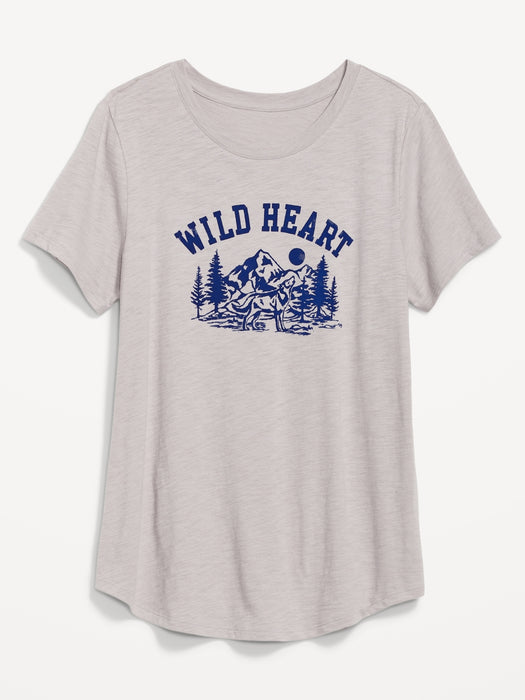 EveryWear Slub-Knit Holiday Graphic T-Shirt for Women