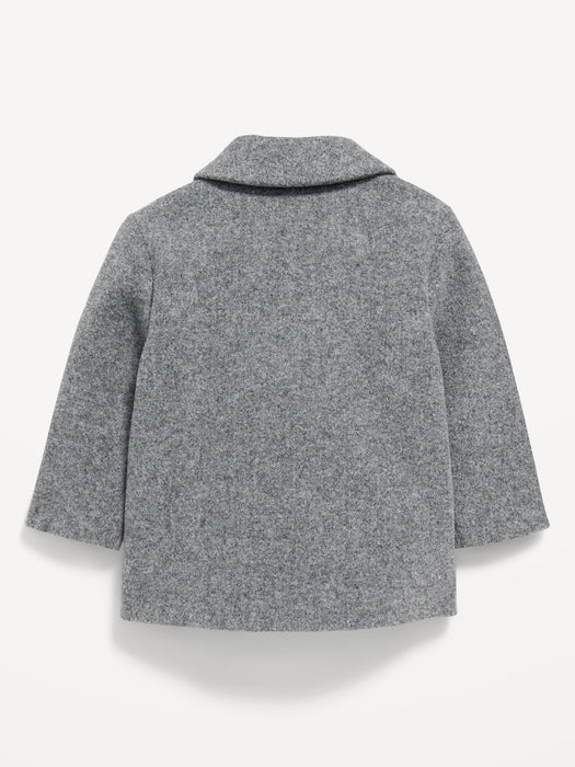 Soft-Brushed Button-Front Coat for Baby