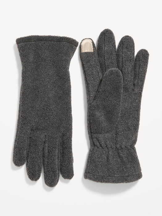 Text-Friendly Performance Fleece Gloves for Women - Gray