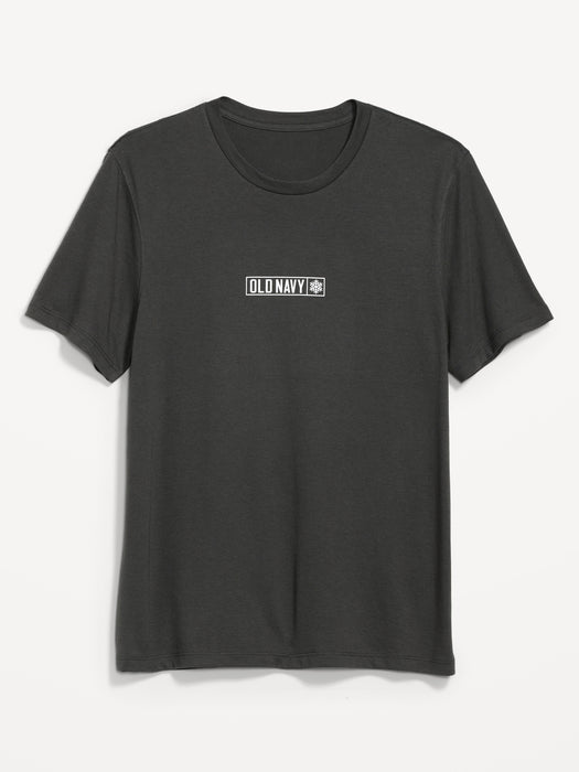 Logo-Graphic Crew-Neck T-Shirt for Men - Black