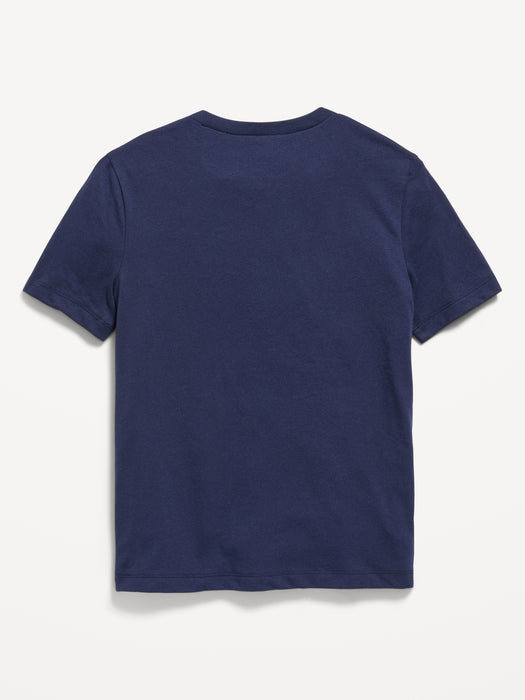 Matching Gender-Neutral Christmas Graphic T-Shirts for Kids - Blue