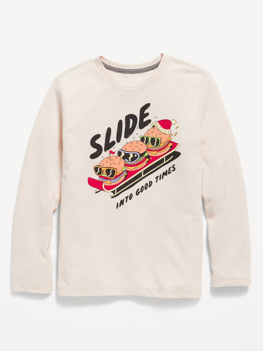 Christmas-Graphic Long-Sleeve T-Shirt for Boys
