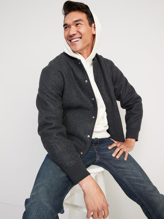Soft-Brushed Bomber Jacket for Men