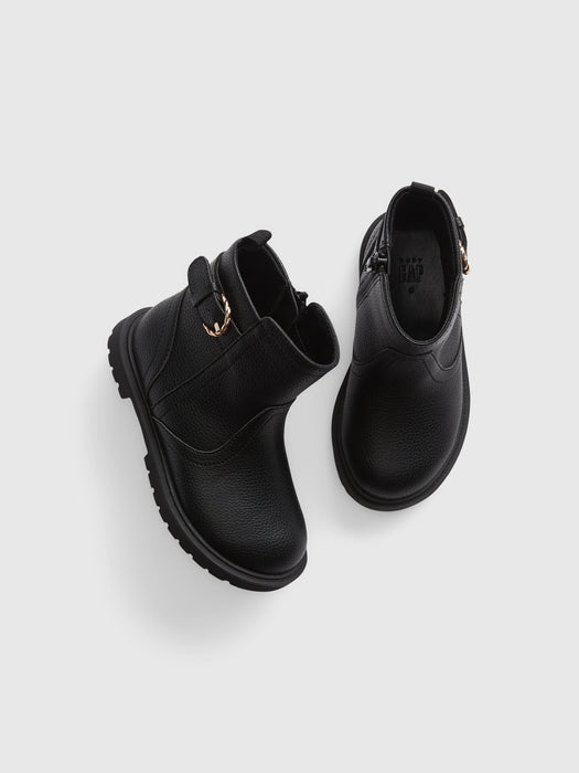 Toddler Moto Boots - true black
