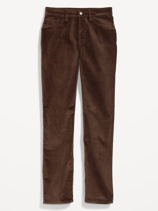 High-Waisted OG Straight Velvet Pants for Women