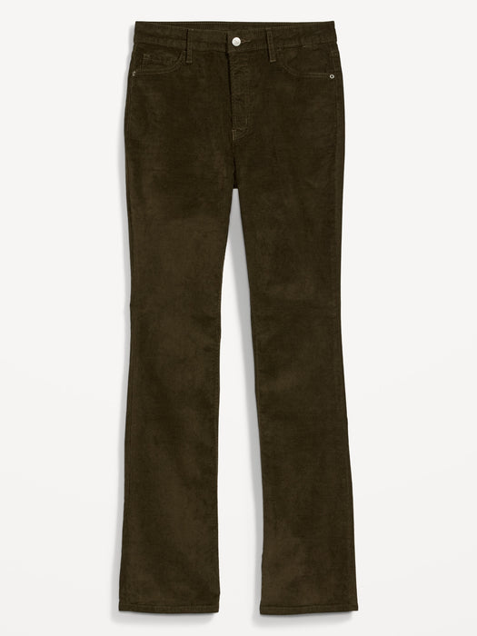 Extra High-Waisted Kicker Corduroy Boot-Cut Pants for Women