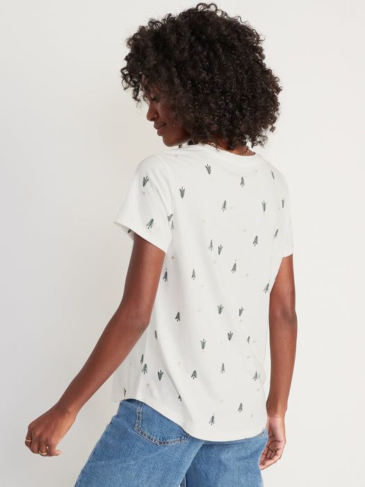 EveryWear Holiday Printed T-Shirt for Women - Multi