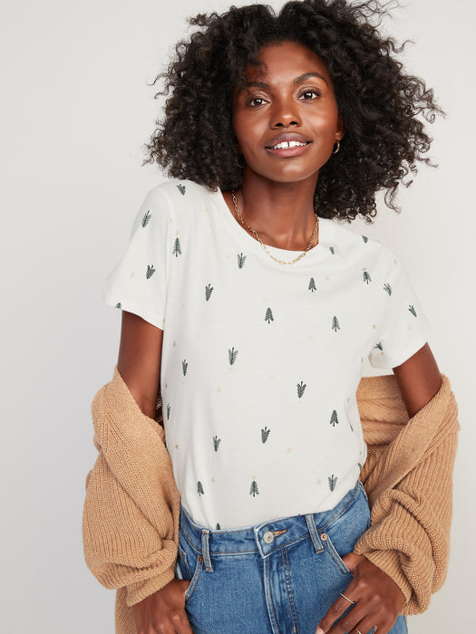 EveryWear Holiday Printed T-Shirt for Women - Multi