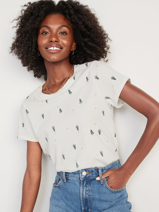 EveryWear Holiday Printed T-Shirt for Women - Multi