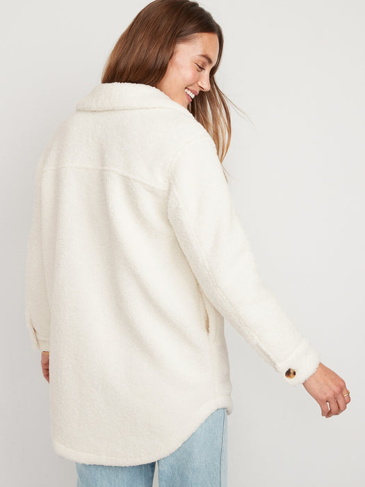 Cozy Sherpa Shacket for Women