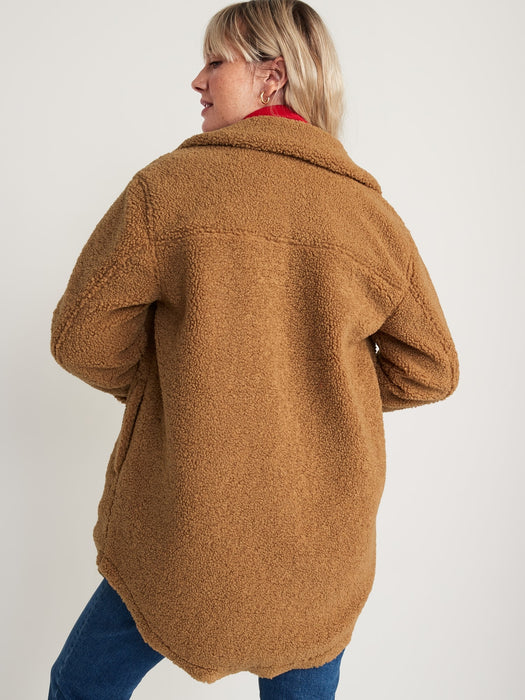 Cozy Sherpa Shacket for Women