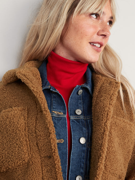 Cozy Sherpa Shacket for Women