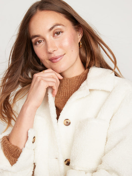 Cozy Sherpa Shacket for Women