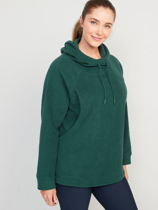 Maternity Microfleece Nursing Pullover Hoodie