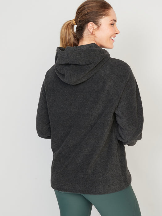 Maternity Microfleece Nursing Pullover Hoodie - Gray