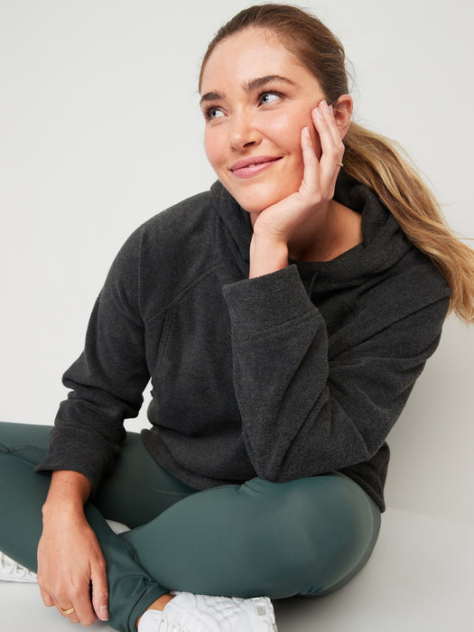 Maternity Microfleece Nursing Pullover Hoodie - Gray