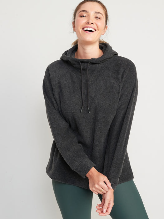 Maternity Microfleece Nursing Pullover Hoodie - Gray