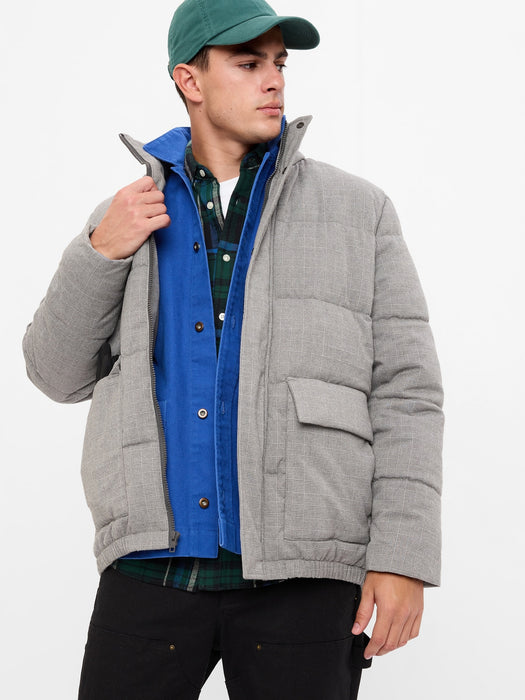 Plaid Puffer Jacket