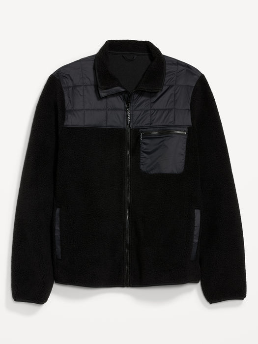 Cozy Sherpa Hybrid Zip Jacket for Men