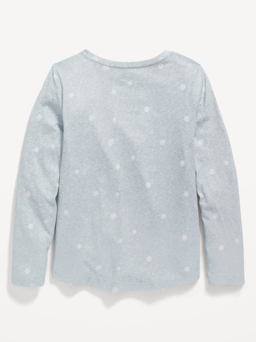 Softest Printed Long-Sleeve T-Shirt for Girls