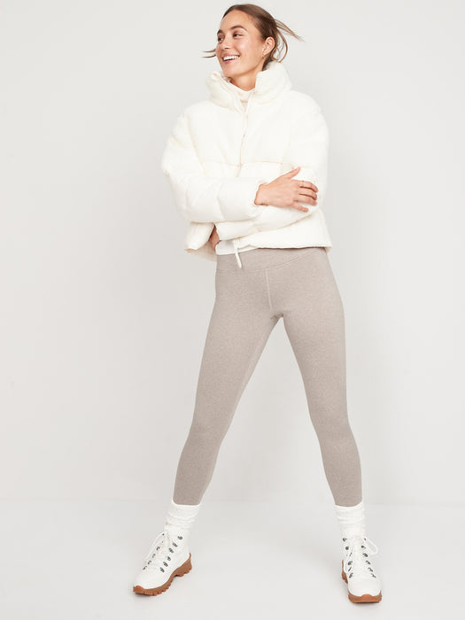 High-Waisted CozeCore Heathered Performance Stirrup Leggings for Women