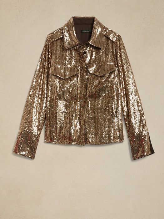 Ulla Sequin Shirt - Gold