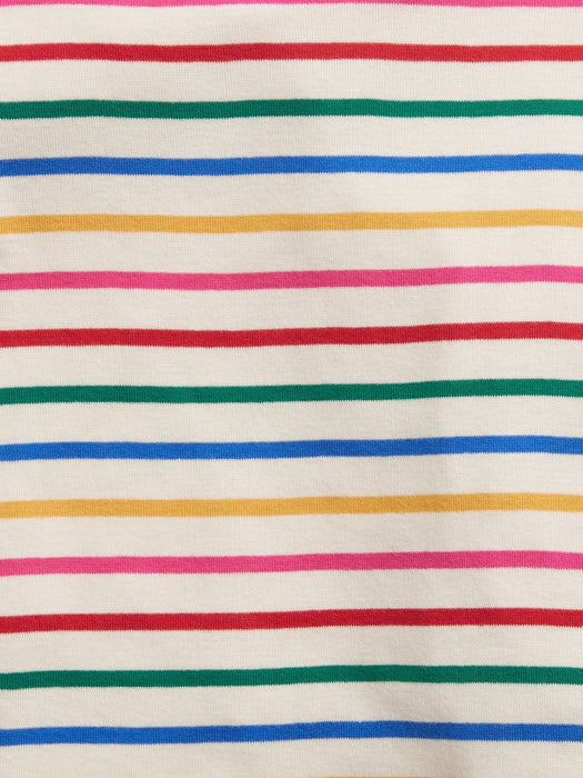 babyGap 100% Organic Cotton Happy Stripe PJ Set - birch beige