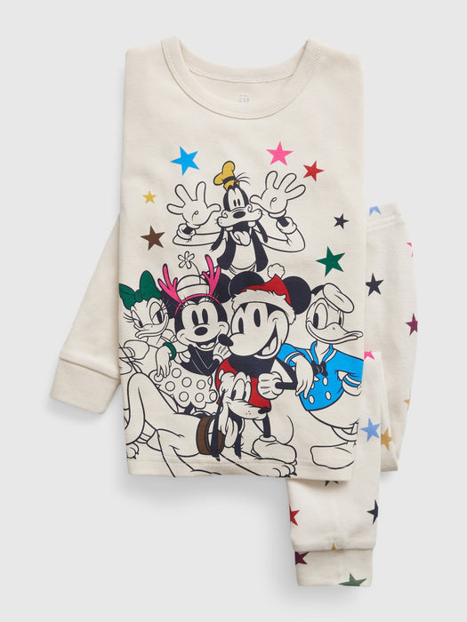 babyGap &#124 Disney 100% Organic Cotton Holiday Mickey Mouse PJ Set - oatmeal beige