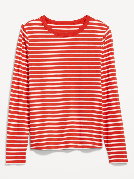 Long-Sleeve EveryWear Striped T-Shirt for Women