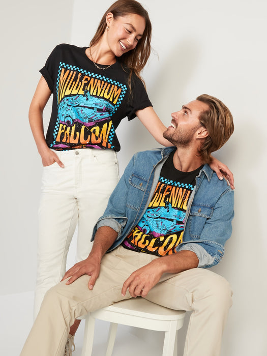 Star Wars™ Millennium Falcon Gender-Neutral T-Shirt for Adults - Black
