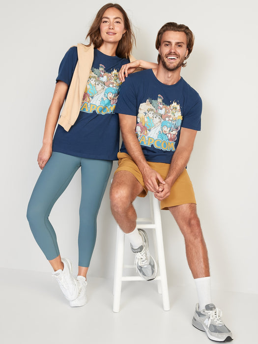 Capcom® Characters Vintage Gender-Neutral T-Shirt for Adults - Blue