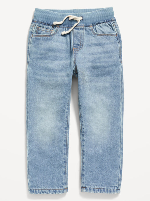 Unisex Built-In Warm Non-Stretch Pull-On Jeans for Toddler