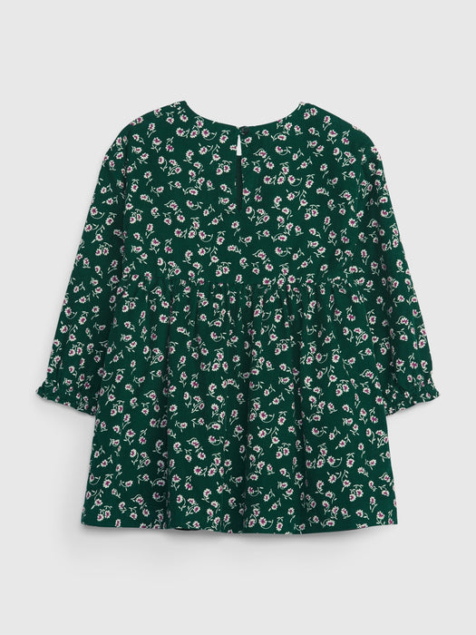 Toddler Floral Corduroy Dress