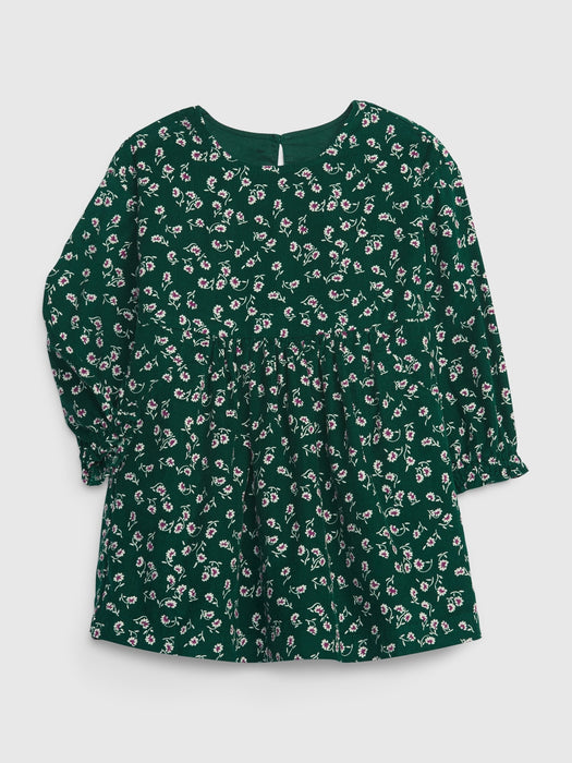 Toddler Floral Corduroy Dress