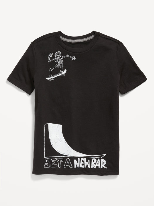 Graphic Crew-Neck T-Shirt for Boys - Gray
