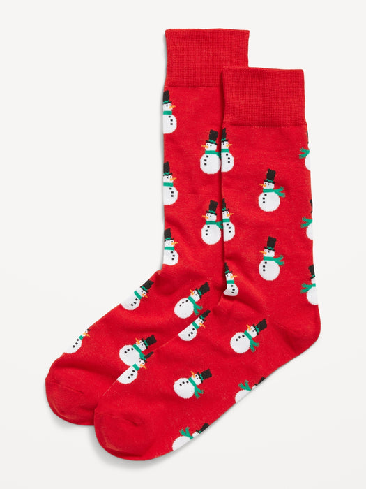 Printed Novelty Statement Socks for Men - Red