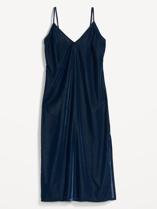 Velvet Midi Slip Dress for Women