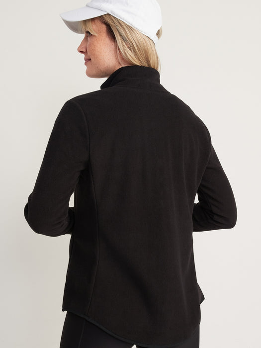 Full-Zip Fleece Jacket for Women - Black