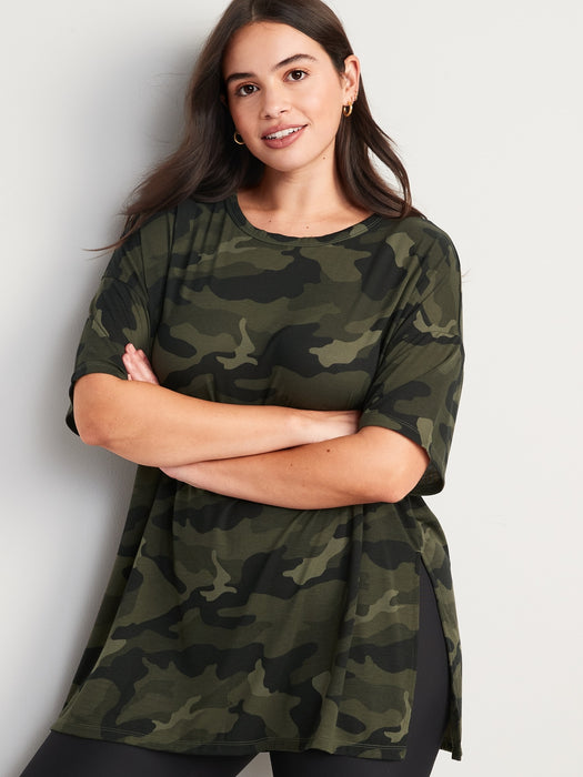 Oversized UltraLite All-Day Performance T-Shirt for Women - Green