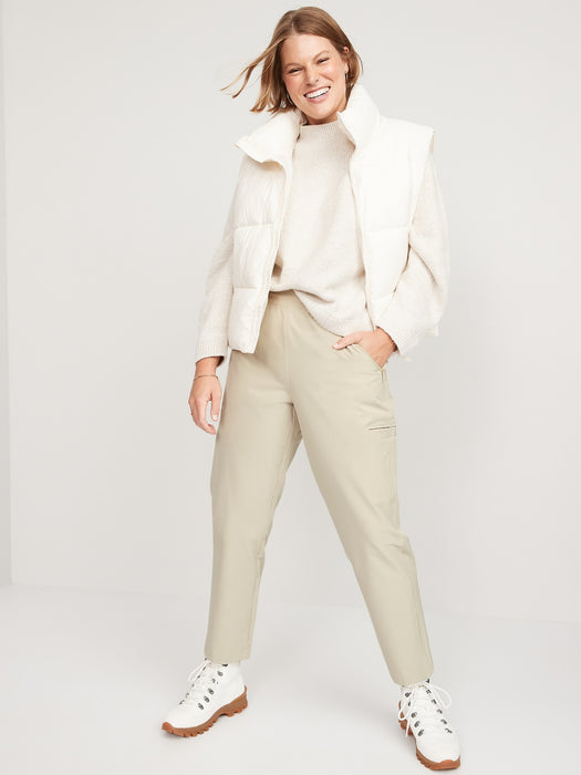 High-Waisted All-Seasons StretchTech Water-Repellent Slouchy Taper Cargo Pants for Women
