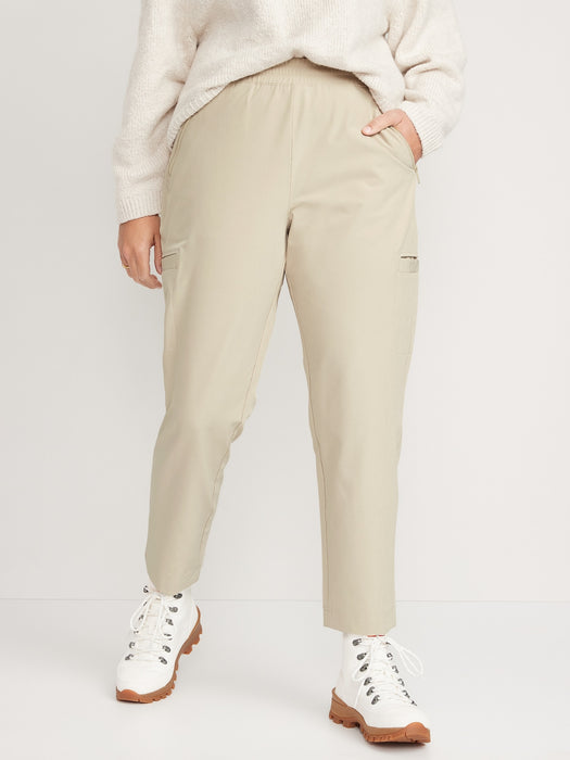 High-Waisted All-Seasons StretchTech Water-Repellent Slouchy Taper Cargo Pants for Women