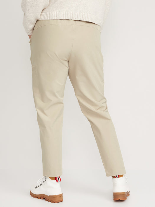 High-Waisted All-Seasons StretchTech Water-Repellent Slouchy Taper Cargo Pants for Women